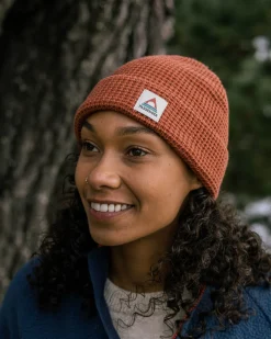 Moss Double Layer Recycled Waffle Hat - Baked Clay