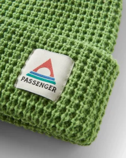 Moss Double Layer Recycled Waffle Hat - Pear Green