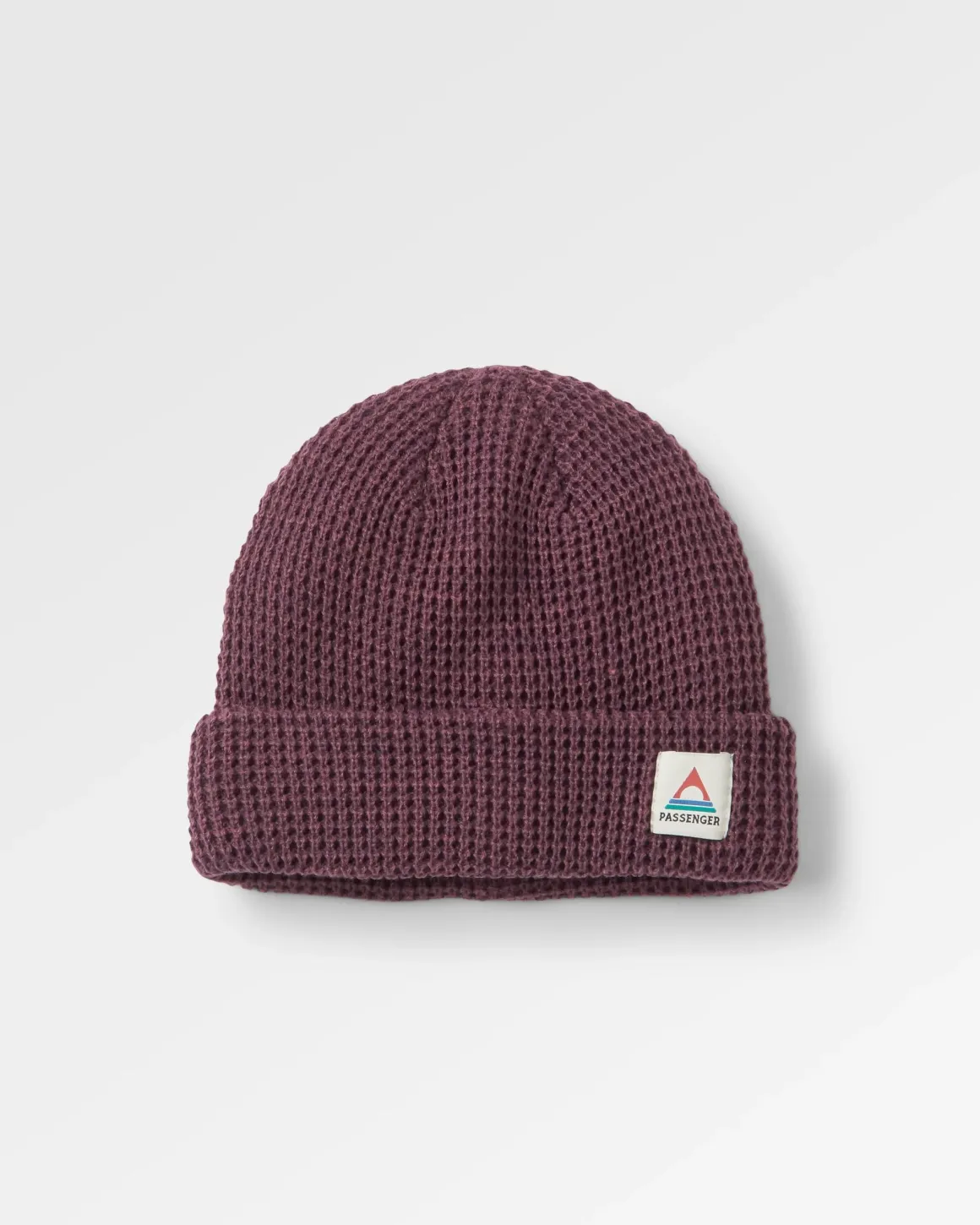 Moss Recycled Double Layer Waffle Beanie - Deep Plum