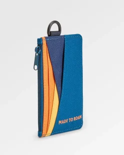 Mountain Recycled Card Holder - Tidal Blue Orange Multi