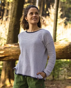Muir Organic Knitted Sweater - Off White Stripe