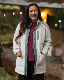 Nash Recycled Fleece Jacket - Vintage White