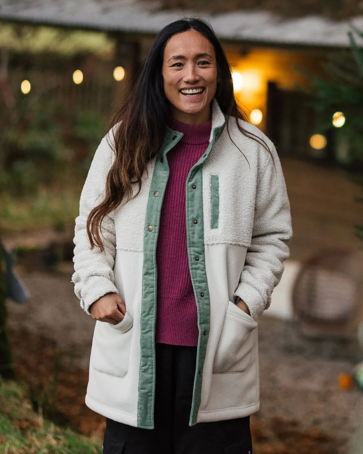 Nash Recycled Fleece Jacket - Vintage White