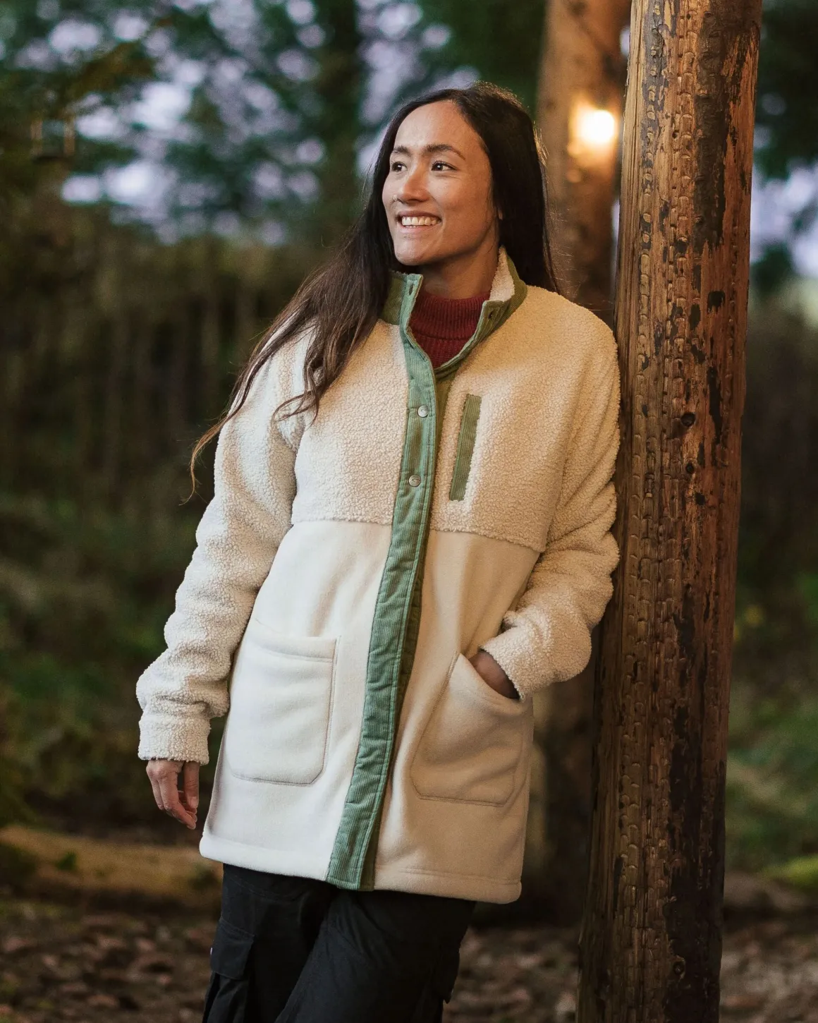 Nash Recycled Fleece Jacket - Vintage White