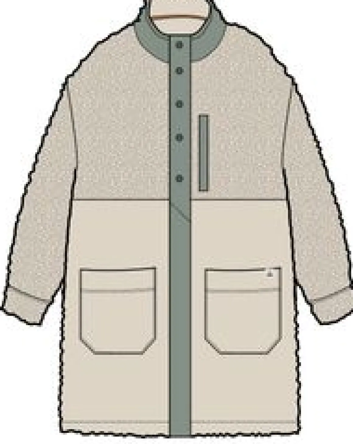 Nash Recycled Fleece Jacket - Vintage White