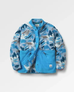 Navegado Recycled Soft-Touch Sherpa Fleece - Abstract Mountain Blue Fog