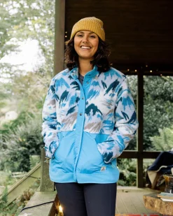 Navegado Recycled Soft-Touch Sherpa Fleece - Abstract Mountain Blue Fog