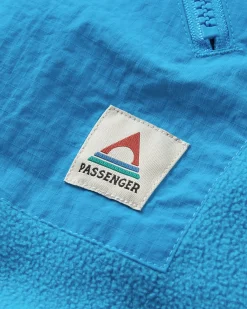 Navegado Recycled Soft-Touch Sherpa Fleece - Abstract Mountain Blue Fog