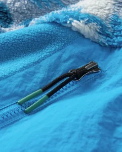 Navegado Recycled Soft-Touch Sherpa Fleece - Abstract Mountain Blue Fog