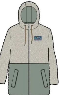 Nestling Recycled Polar-Lined Sherpa Fleece - Vintage White