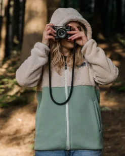 Nestling Recycled Polar-Lined Sherpa Fleece - Vintage White