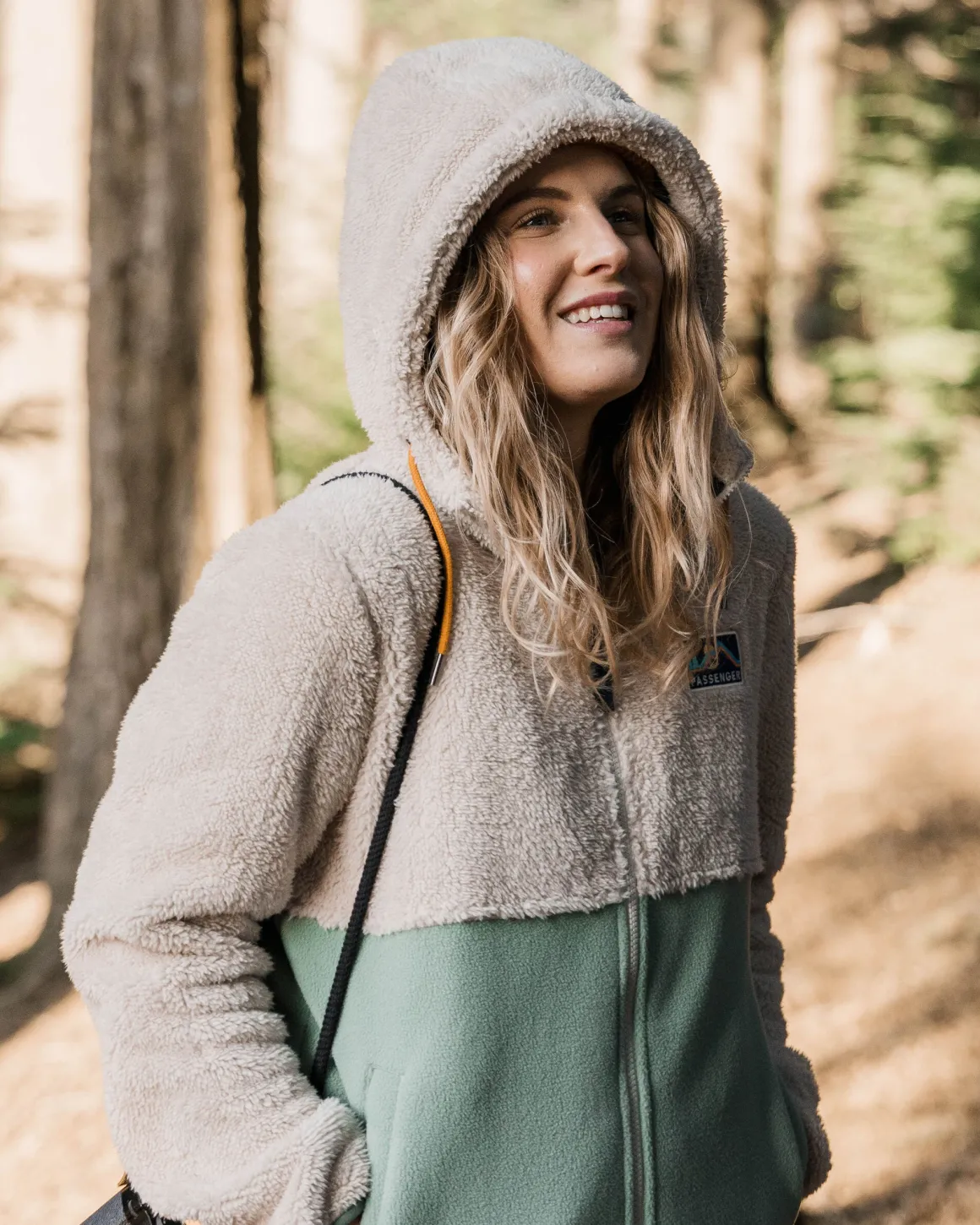 Nestling Recycled Polar-Lined Sherpa Fleece - Vintage White