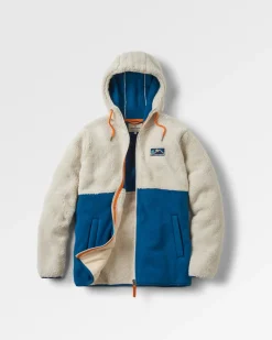 Nestling Recycled Polar-Lined Sherpa Fleece - Tidal Blue