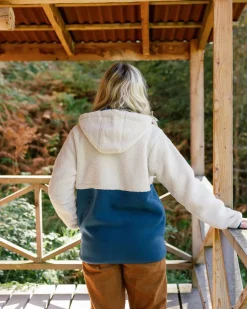 Nestling Recycled Polar-Lined Sherpa Fleece - Tidal Blue