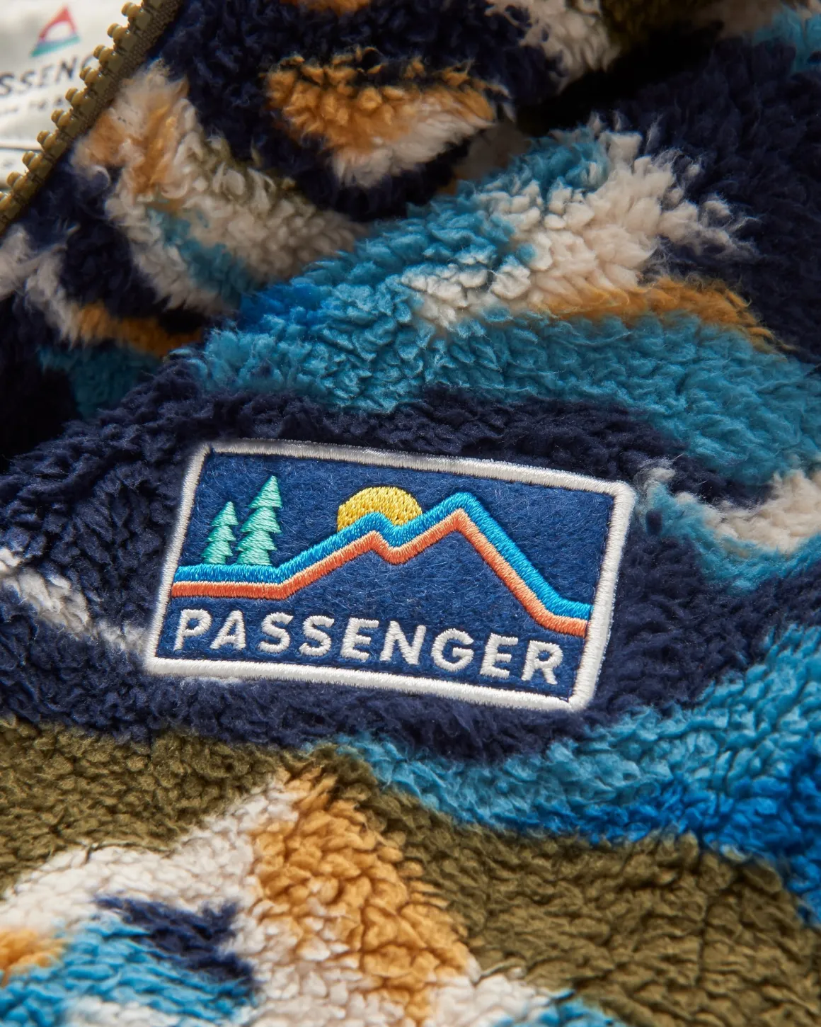 Nestling Recycled Polar-Lined Sherpa Fleece - Mount Scenic Khaki Green