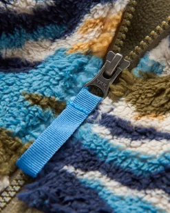 Nestling Recycled Polar-Lined Sherpa Fleece - Mount Scenic Khaki Green