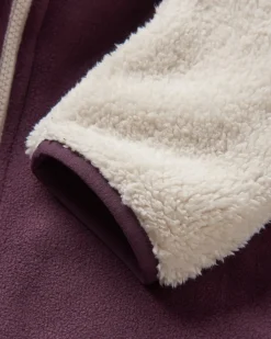 Nestling Recycled Polar-Lined Sherpa Fleece - Deep Plum
