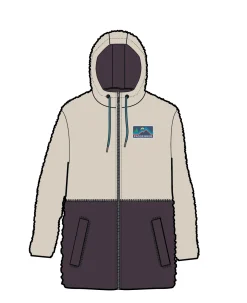 Nestling Recycled Polar-Lined Sherpa Fleece - Deep Plum