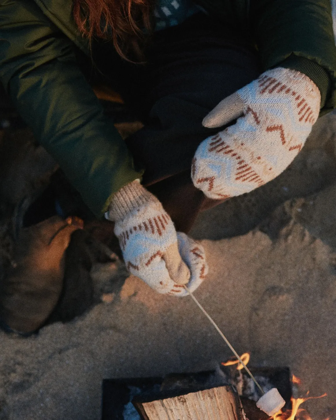 Nettle Recycled Fleece Lined Mittens - Birch