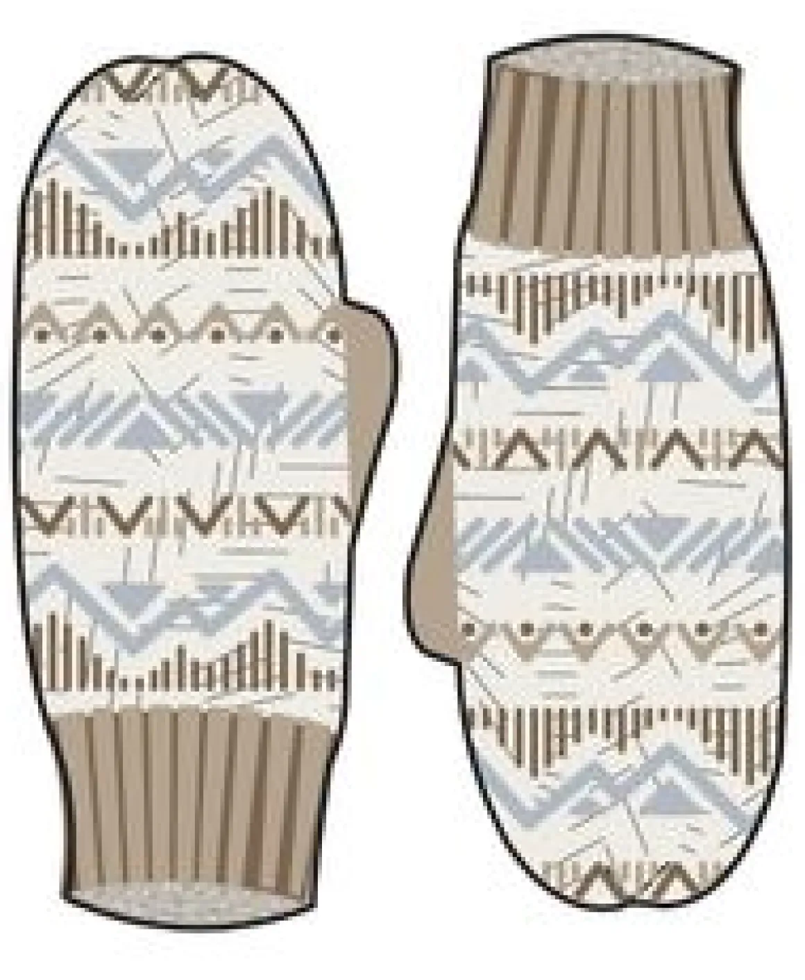 Nettle Recycled Fleece Lined Mittens - Birch