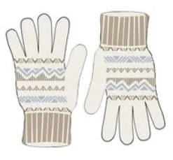 Nettle Recycled Knitted Gloves - Birch