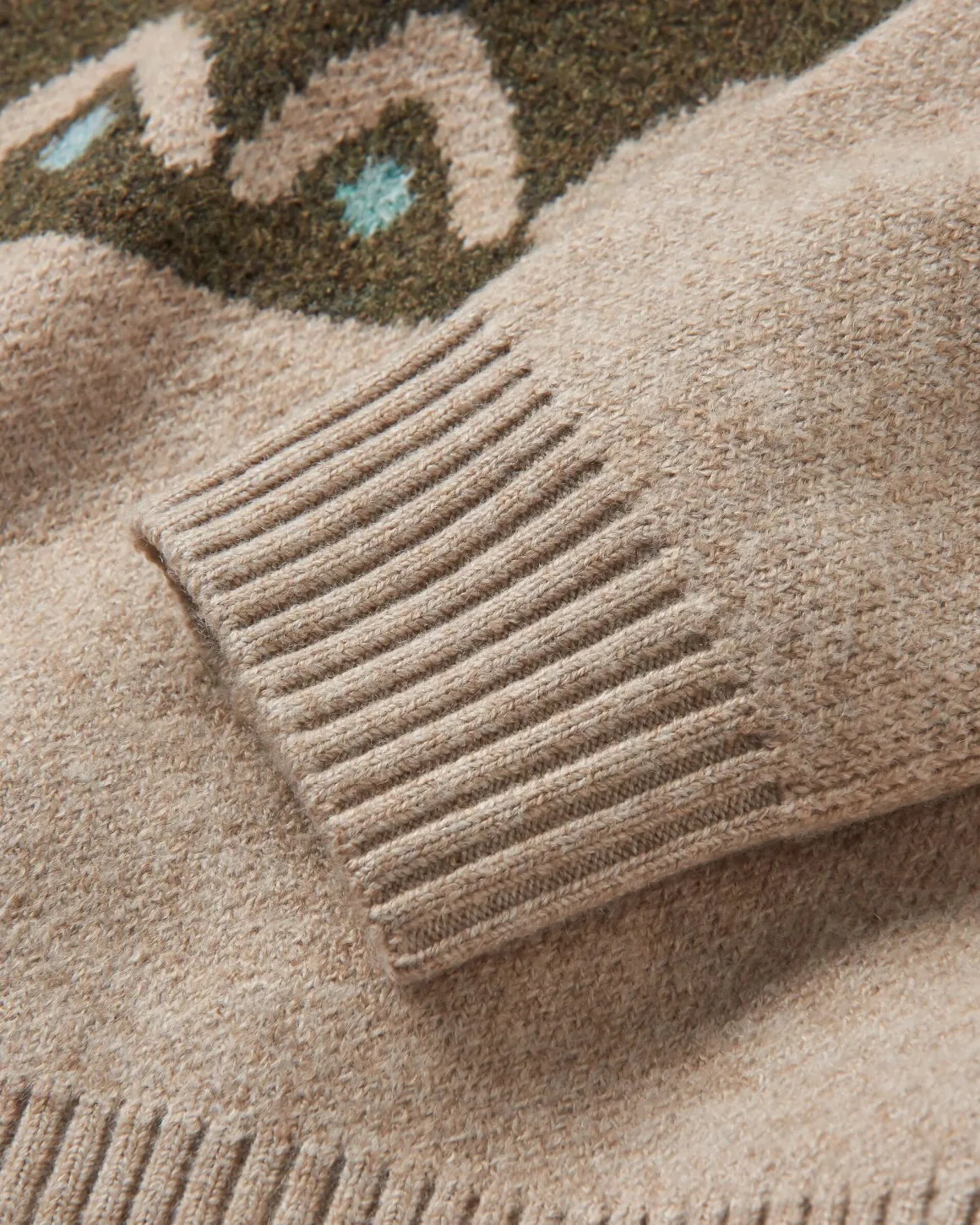 Nettle Recycled Knitted Sweater - Khaki Green