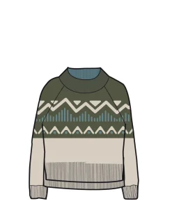 Nettle Recycled Knitted Sweater - Khaki Green
