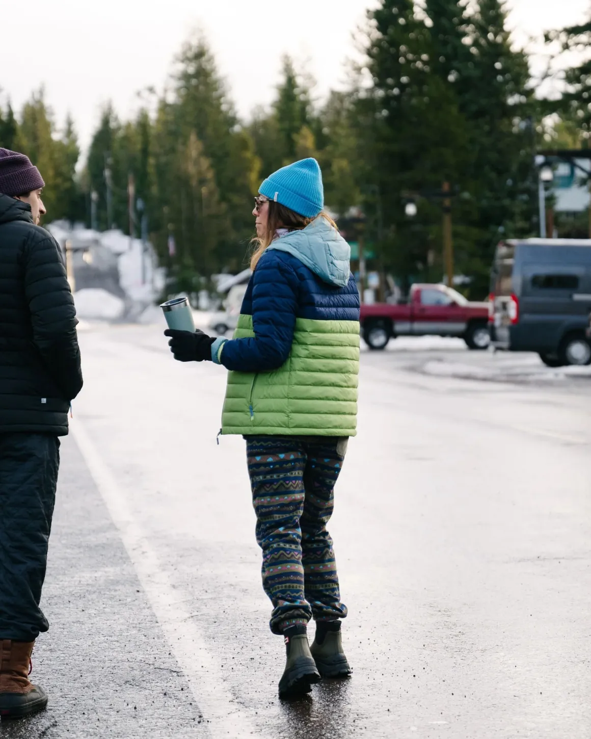 Northstar Down Recycled Jacket - Rich Navy/Pear Green/Arctic