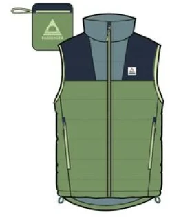Northstar Down Recycled Vest - Rich Navy/Pear Green/Arctic