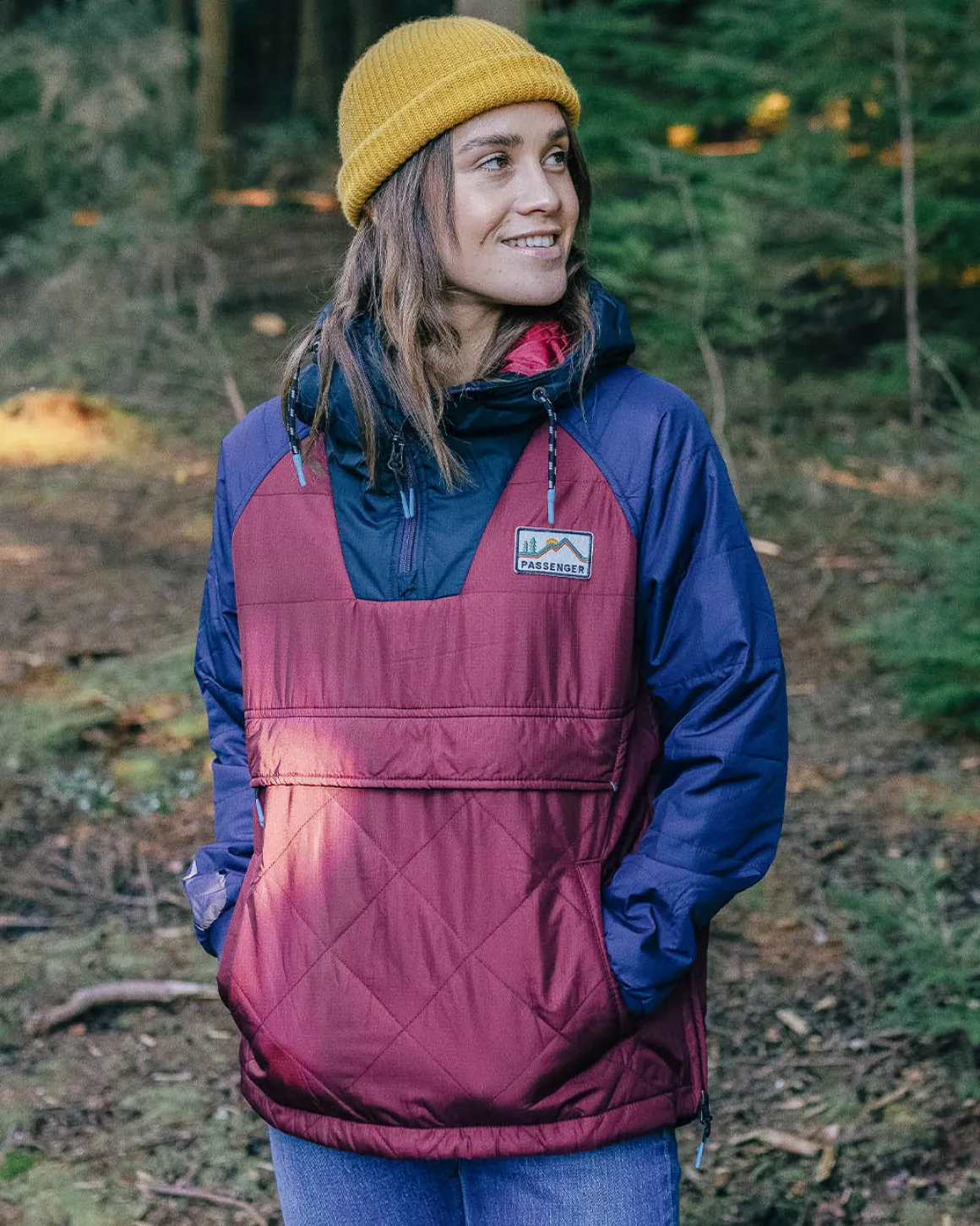 Ocean Recycled Insulated Half Zip Jacket - Windsor Wine