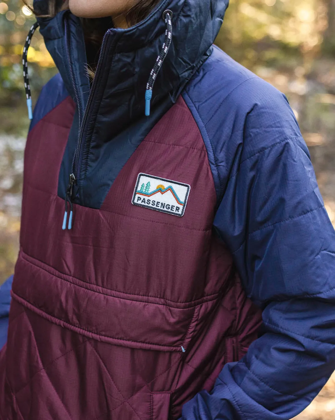 Ocean Recycled Insulated Half Zip Jacket - Windsor Wine