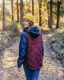 Ocean Recycled Insulated Half Zip Jacket - Windsor Wine