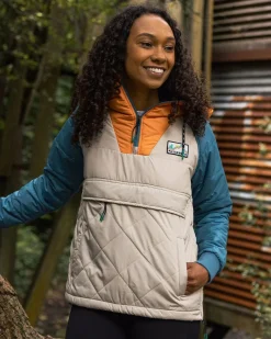 Ocean Recycled Insulated Half Zip Jacket - Feather