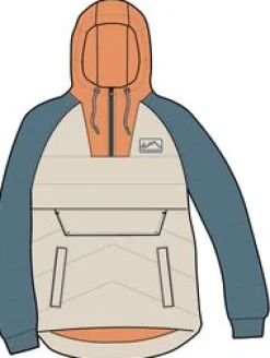 Ocean Recycled Insulated Half Zip Jacket - Feather