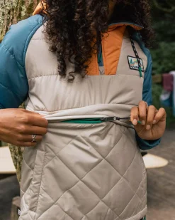 Ocean Recycled Insulated Half Zip Jacket - Feather