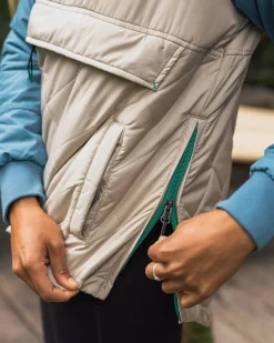 Ocean Recycled Insulated Half Zip Jacket - Feather