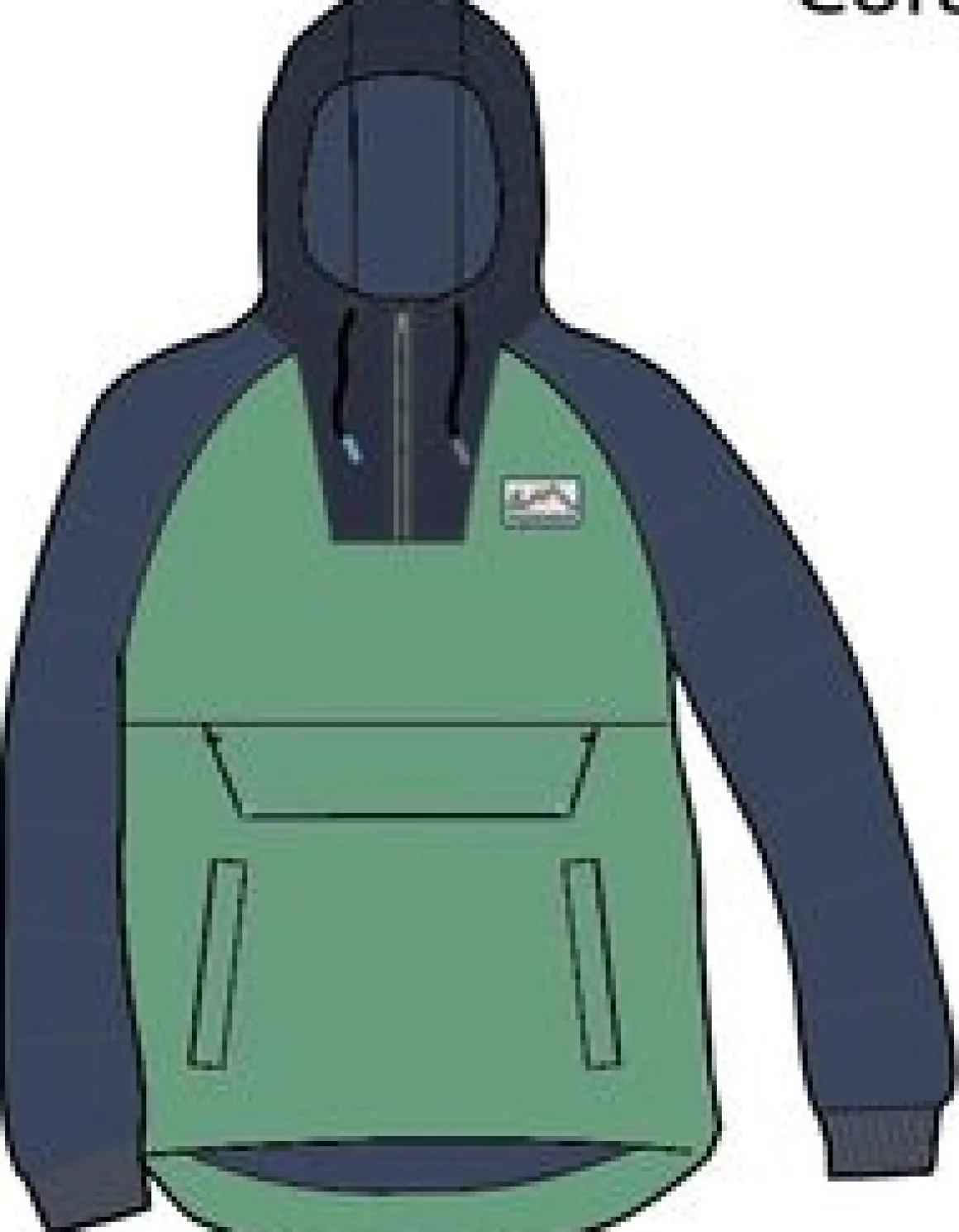 Ocean Recycled Insulated Half Zip Jacket - Green Spruce