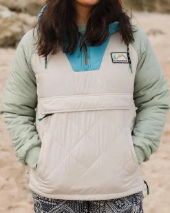 Ocean Recycled Insulated Half Zip Jacket - Pebble Gray