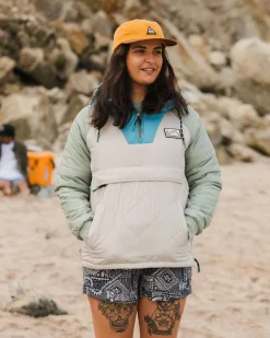 Ocean Recycled Insulated Half Zip Jacket - Pebble Gray