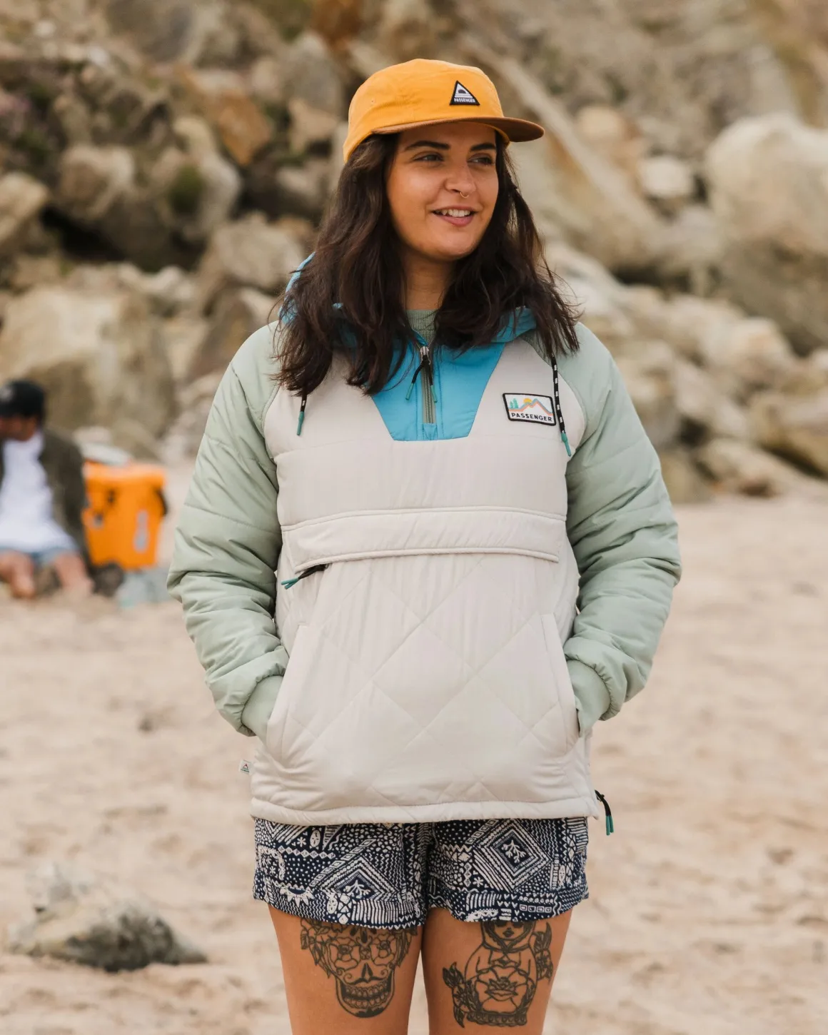 Ocean Recycled Insulated Half Zip Jacket - Pebble Gray