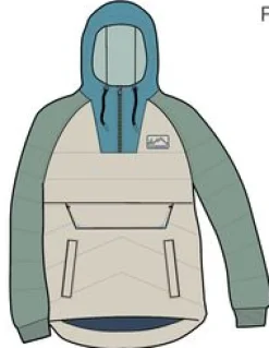 Ocean Recycled Insulated Half Zip Jacket - Pebble Gray