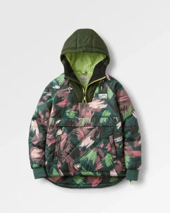 Ocean Recycled Insulated Half Zip Jacket - Abstract Mountain Fir Tree