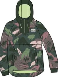 Ocean Recycled Insulated Half Zip Jacket - Abstract Mountain Fir Tree