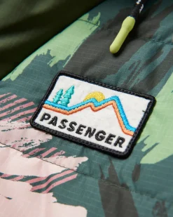 Ocean Recycled Insulated Half Zip Jacket - Abstract Mountain Fir Tree