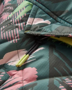 Ocean Recycled Insulated Half Zip Jacket - Abstract Mountain Fir Tree