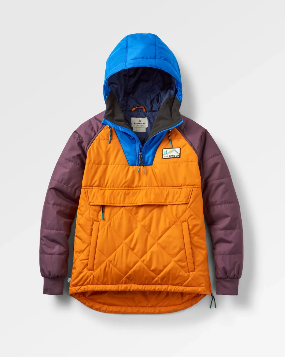 Ocean Recycled Insulated Half Zip Jacket - Sunrise Orange