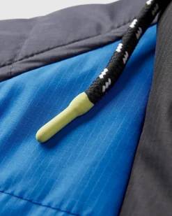 Oceanic Recycled Insulated Half Zip Jacket - Azure Blue/Charcoal