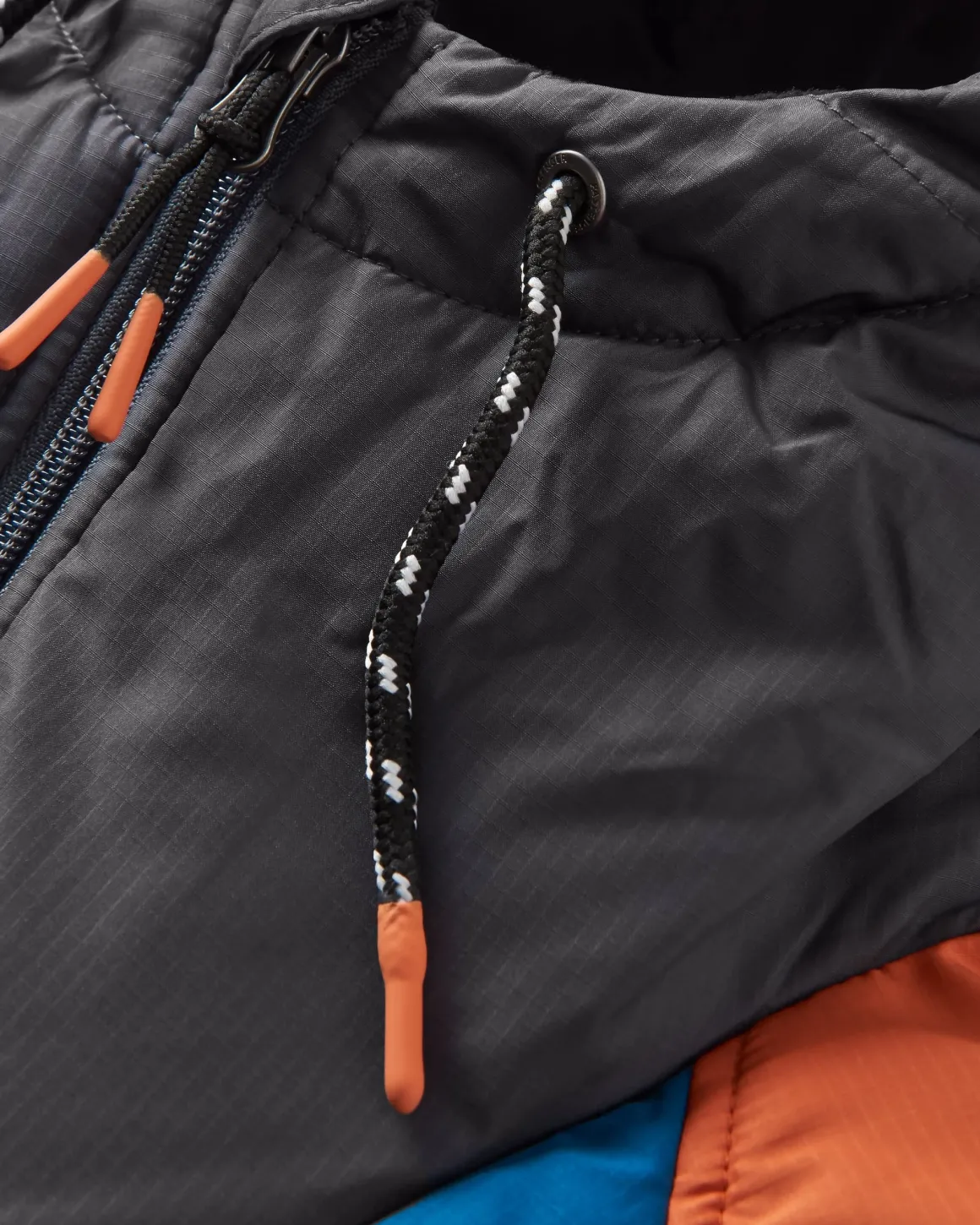 Oceanic Recycled Insulated Half Zip Jacket - Tidal Blue/Burnt Orange