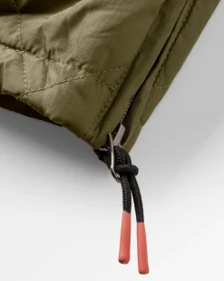 Oceanic Recycled Insulated Half Zip Jacket - Black/Khaki Green