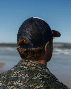 Odyssey Mesh Snapback Hat - Rich Navy/Rubber